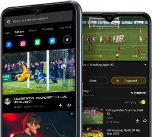 Contenido multimedia en snaptube desde un dispositivo móvil
