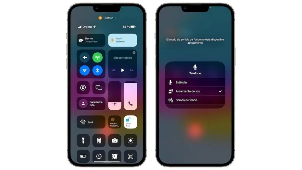 Ios 16. 4 aislamiento de voz para llamadas