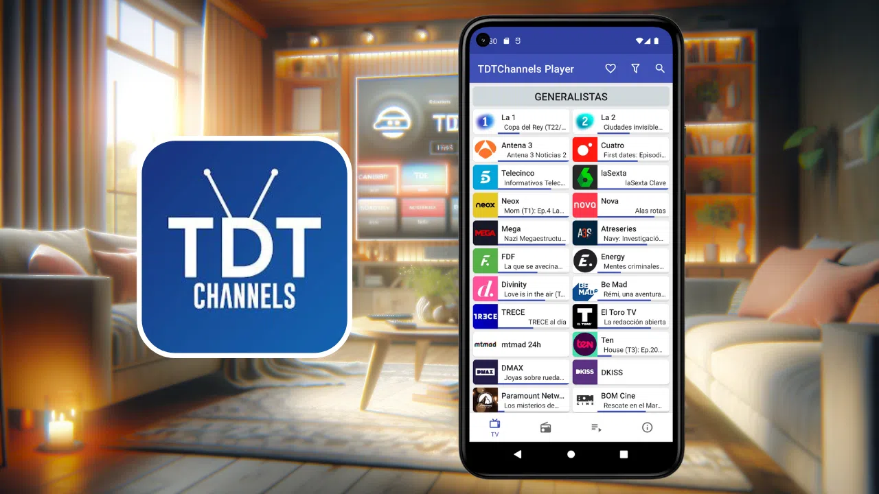 TDTChannels: La App Gratuita que Transforma tu Móvil en un Televisor Digital
