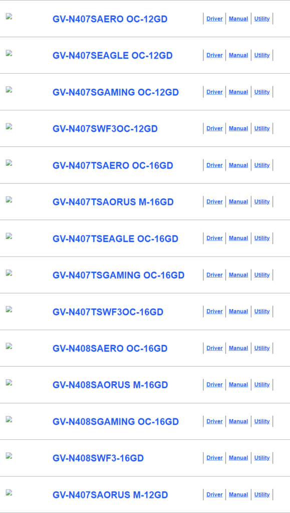 Gigabyte nvidia geforce rtx 4080 super 4070 ti super 4070 super gpus