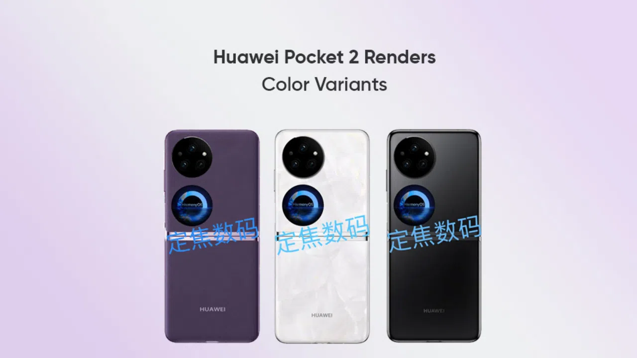 Huawei Pocket 2: Reveladas Nuevas Variantes de Color en Filtraciones de Renders