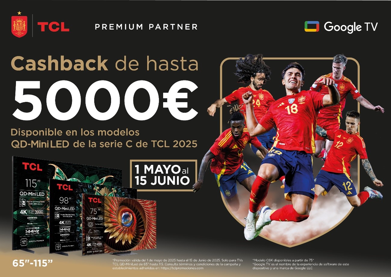 TCL y La Roja: hasta 5.000€ de reembolso en televisores