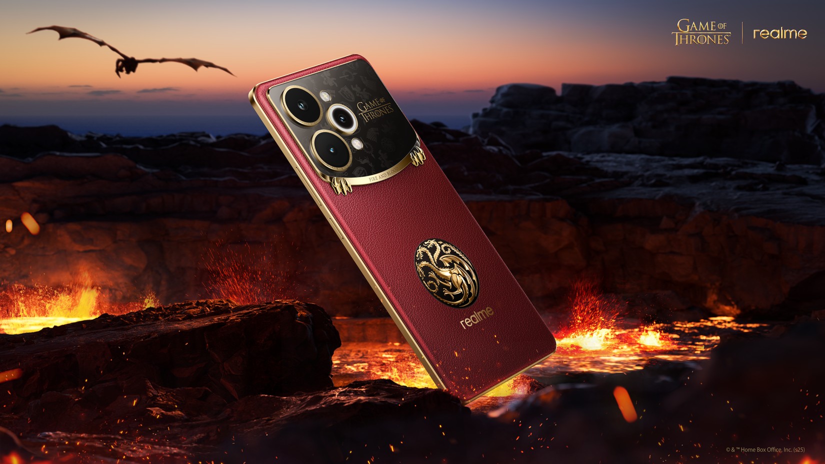 Realme got edition color changing red leather