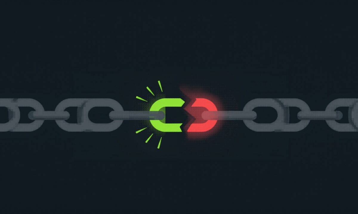 Minimalist backlink concept on black background