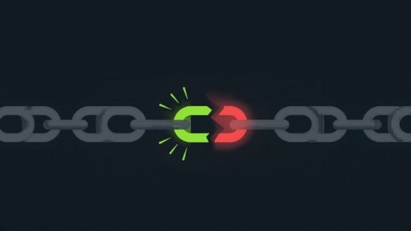 Minimalist backlink concept on black background